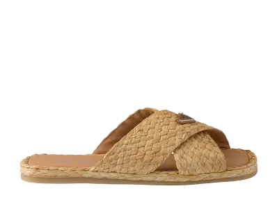 PRADA Raffia Sandals "Natural"