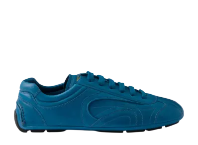 PRADA Montecarlo Re-Edition 2005 Antiqued Nappa Leather Sneakers "Ocean Blue"
