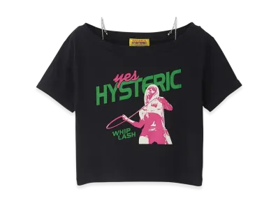 HYSTERIC GLAMOUR Whip Lash Short T-shirt "Black"