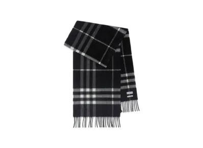 Burberry Check Cashmere Scarf "Black/Calico"
