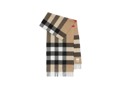 Burberry Check Cashmere Scarf "Archive Beige"