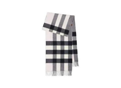 Burberry Check Cashmere Scarf "Pale Candy Pink"