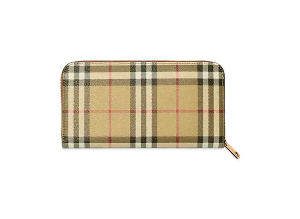 バーバリー チェック ジップウォレット "アーカイブベージュ" 80944381