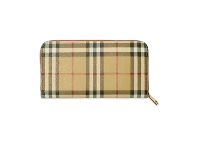 Burberry Check Zip Wallet "Archive Beige"