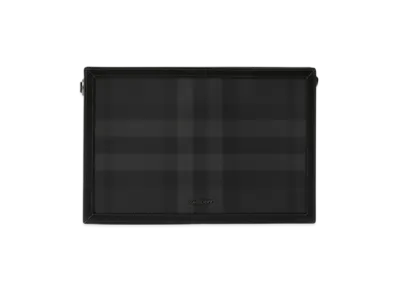 Burberry Check Zip Pouch "Charcoal"
