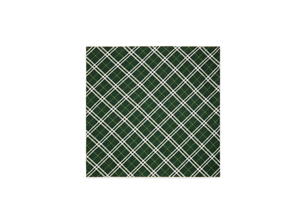 Burberry Check Silk Scarf "Dark Fern"