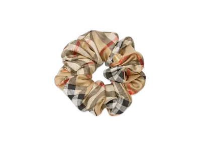 Burberry Check Silk Scrunchie "Sand"
