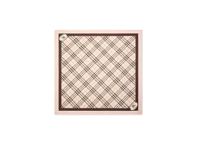 Burberry Check Silk Scarf "Bow Pink"
