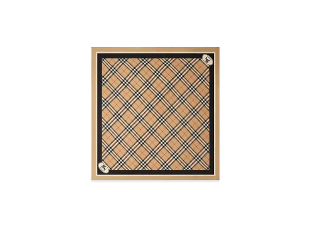 Burberry Check Silk Scarf "Sand"