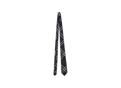 Burberry Check Silk Tie "Charcoal"