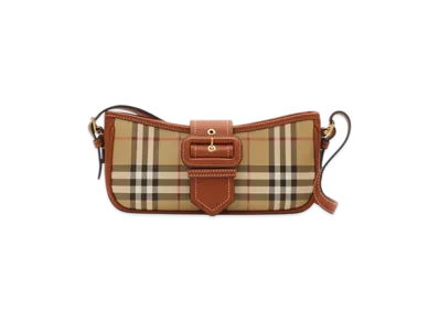 Burberry Check Sling Bag "Archive Beige/Briar Brown"