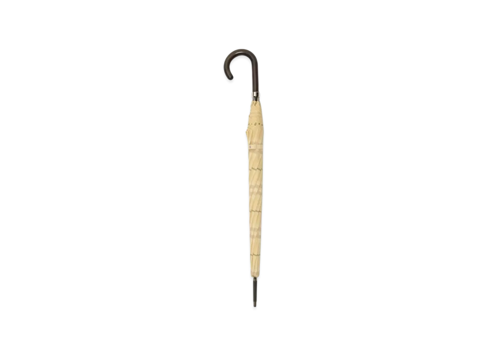 Burberry Check Nylon Cotton Umbrella "Buff"