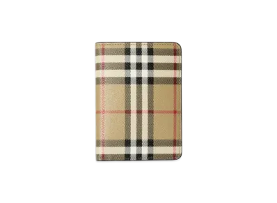 Burberry Check Passport Holder "Archive Beige/Briar Brown"