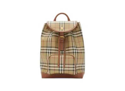 Burberry Check Backpack "Archive Beige/Briar Brown"
