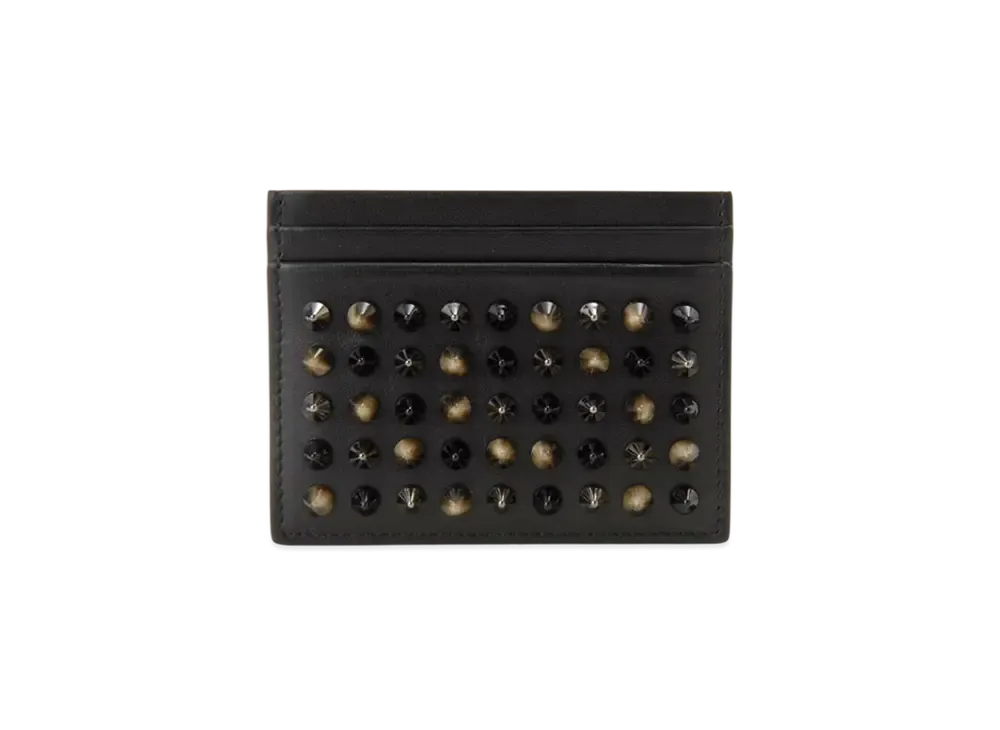 Christian Louboutin Card Case Mix Spikes "Black/Mix Corne"