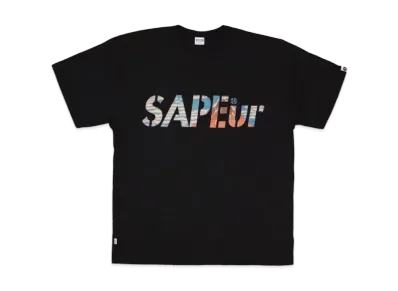 SAPEur The Great Wave Katsushika Hokusai Red Fuji S/S Tee "Black" A0024-420