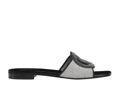 GUCCI Women's Slide Sandal with Interlocking G "Black Leather"