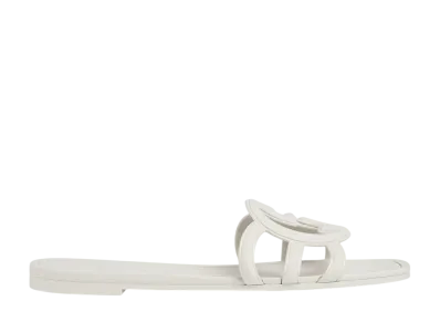 GUCCI Women's Interlocking G Slide Sandal "White"