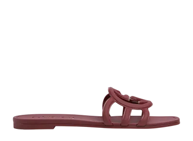GUCCI Women's Interlocking G Slide Sandal "Rosso Ancora"