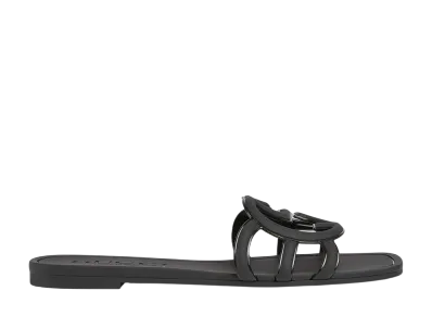 GUCCI Women's Interlocking G Slide Sandal "Black"
