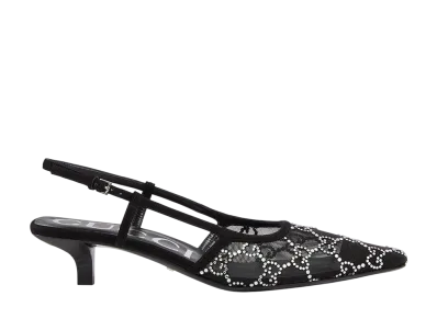 GUCCI Women's GG Crystal Slingback Pump "Black"