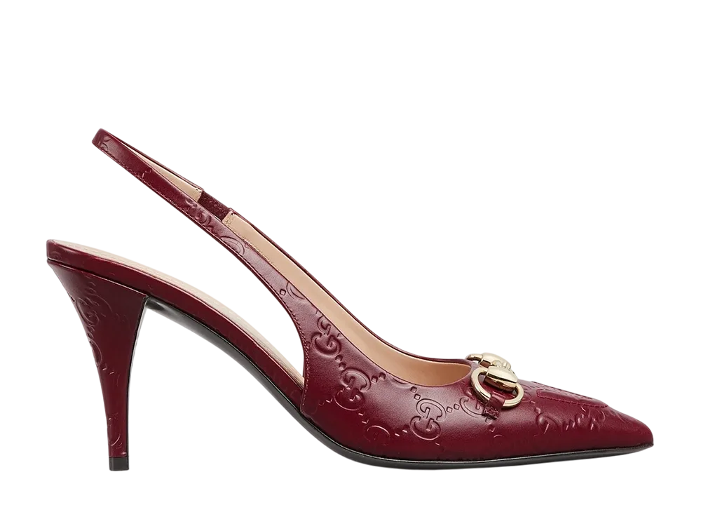 グッチ ウィメンズ スリングバック パンプス ホースビット付き "ロッソアンコーラ"
