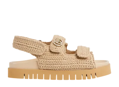 GUCCI Women's Double G Sandal "Beige"