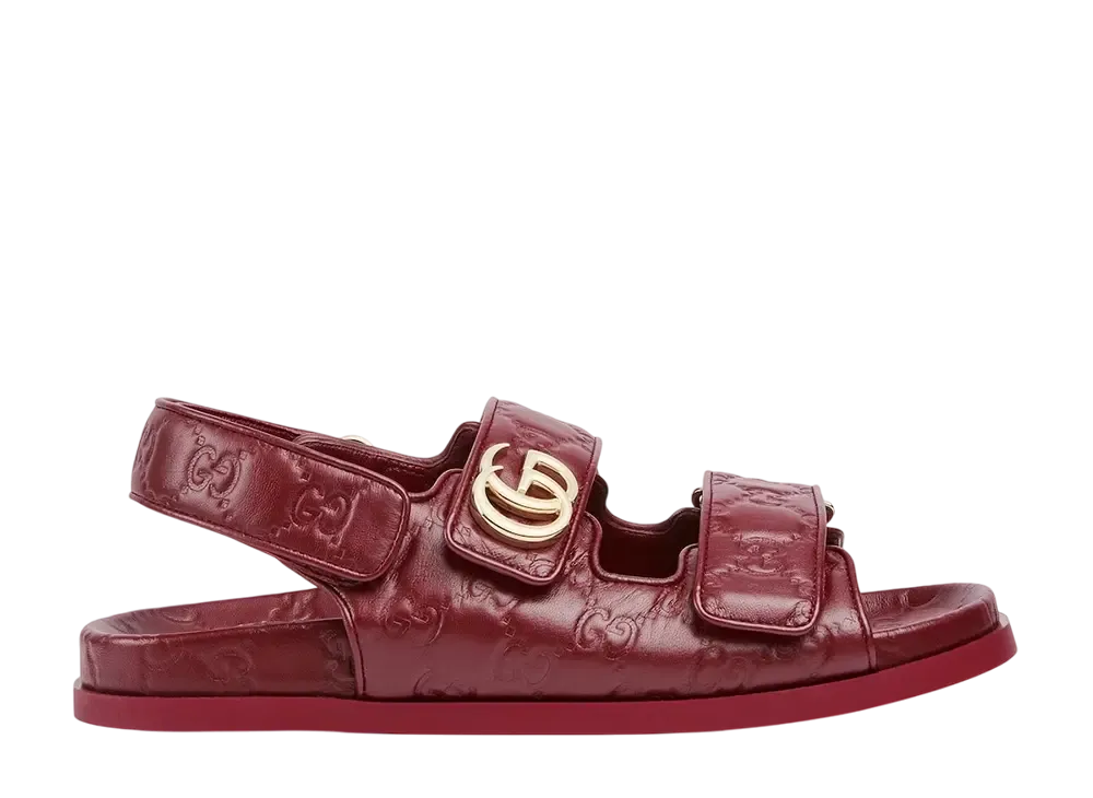 グッチ ウィメンズ ダブルG サンダル "ロッソアンコーラレザー"