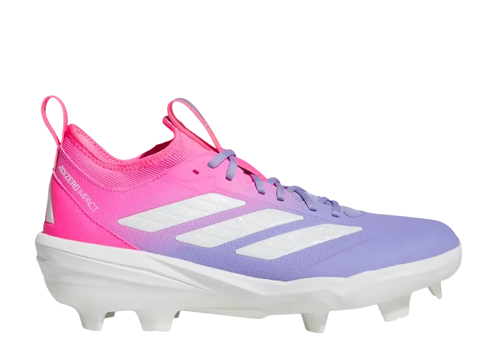 アディダス アディゼロ インパクト TPU キャンディ クリート "ルシッドピンク/クラウドホワイト/ライトパープル"