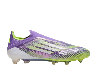 adidas F50 Elite Laceless FG Cleats "Purple Rush/Cloud White/Lucid Lemon"