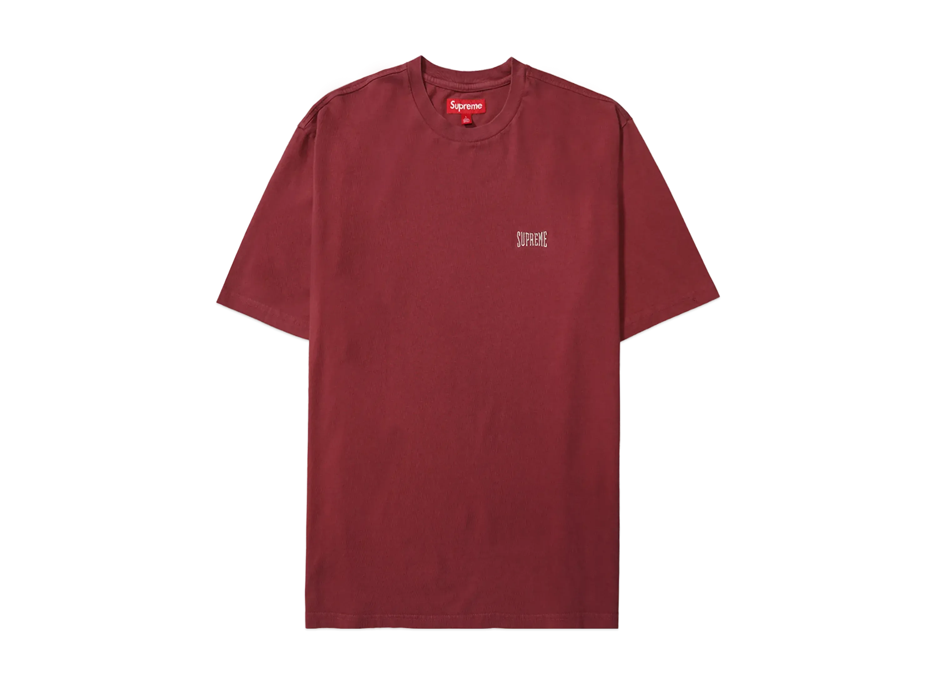 Supreme Warm Up Washed S/S Top "Maroon"
