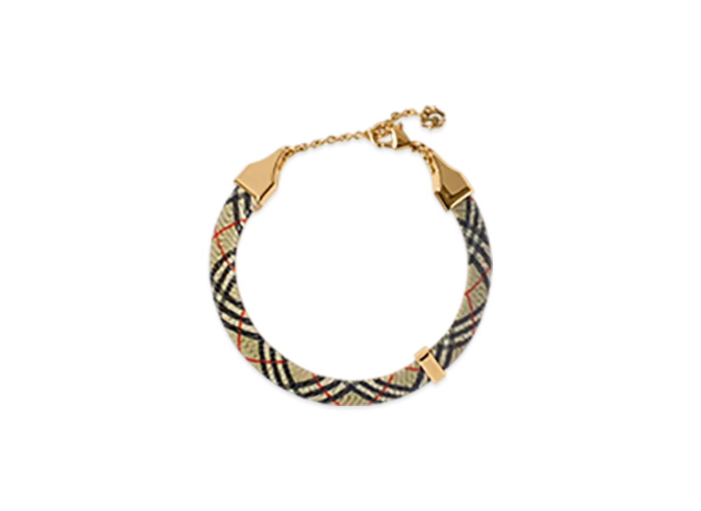 Burberry Check Print Bracelet "Gold/Sand"