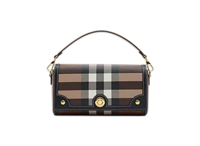 Burberry Top Handle Note Bag "Dark Birch Brown"