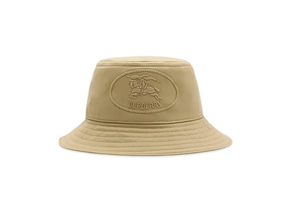 Burberry Night Stamp Gabardine Bucket Hat "Hamper"