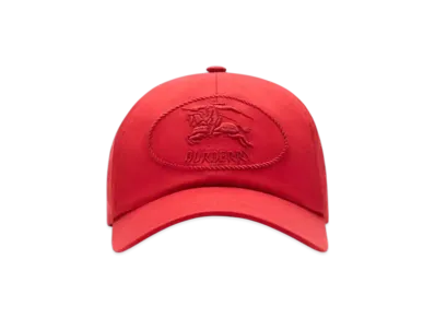 Burberry Night Stamp Gabardine Baseball Cap "Currant"