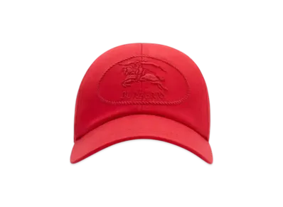 Burberry Night Stamp Gabardine Baseball Cap "Currant"