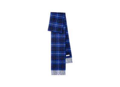 Burberry Narrow Check Cashmere Scarf "Night"