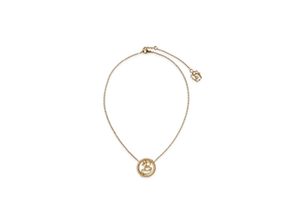 Burberry Nautical Knot B Pendant Necklace "Gold"