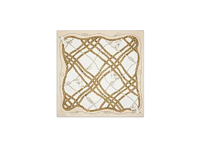 Burberry Knot Check Silk Scarf "Thatch"