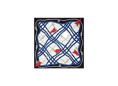 Burberry Knot Check Silk Scarf "Pool"