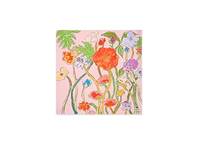 Burberry Highgrove Cascade Flower Silk Scarf "Pink"