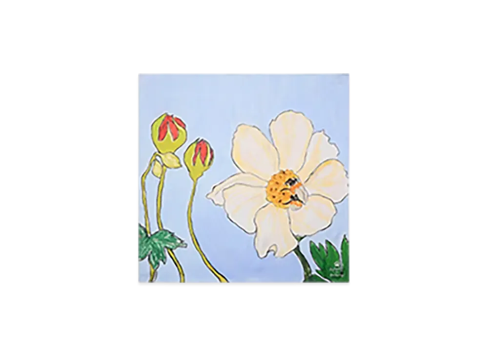 Burberry Highgrove Honeybee Silk Scarf "Drip"