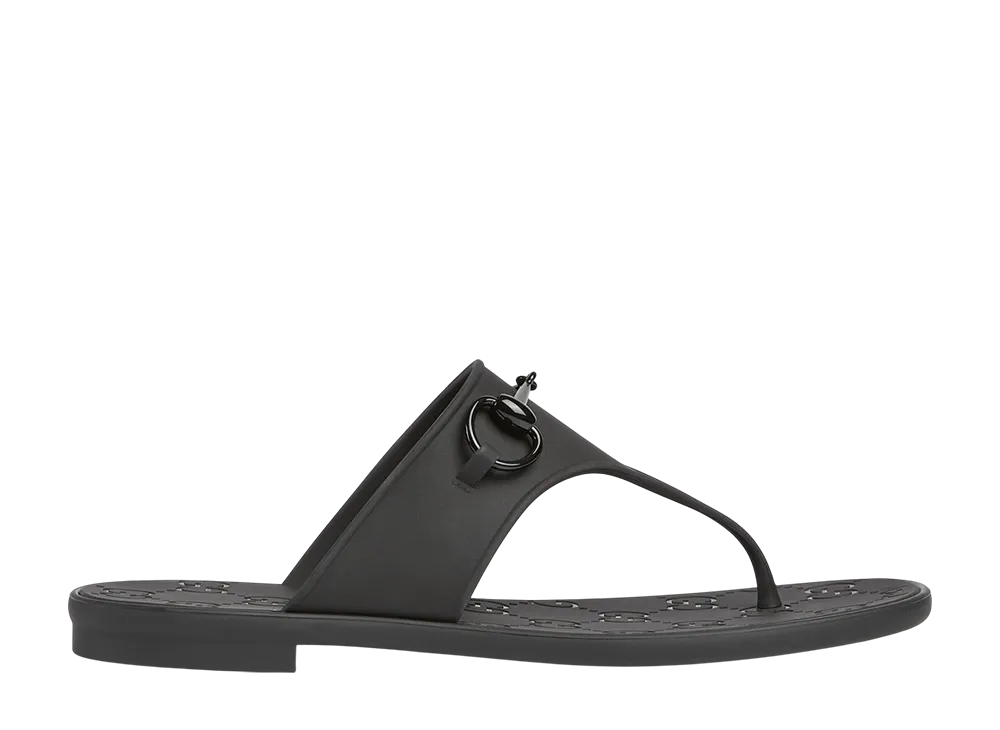 グッチ ウィメンズ トングサンダル ホースビット付き "ブラック"