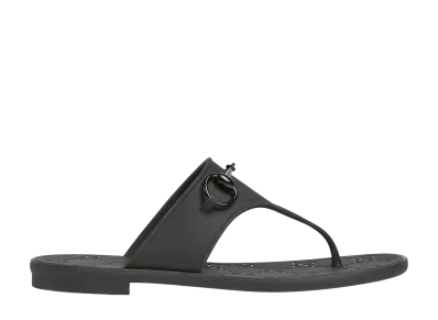 GUCCI Women's Thong Sandal with Horsebit "Black"