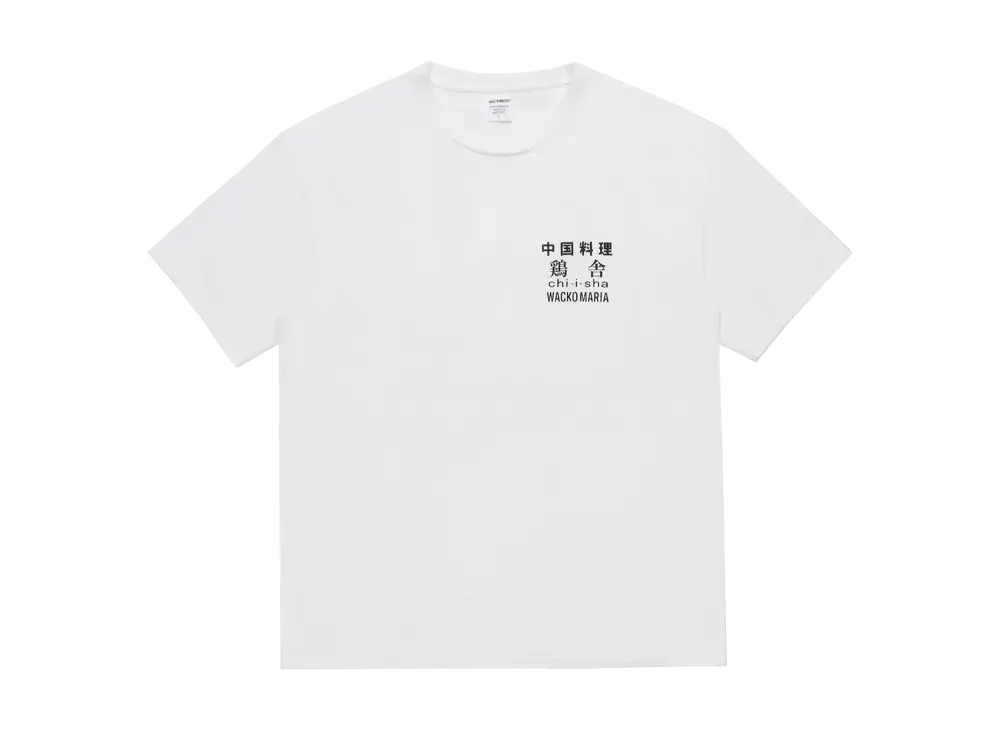 WACKO MARIA x 鶏舎 Washed Heavy Weight T-Shirt "White"