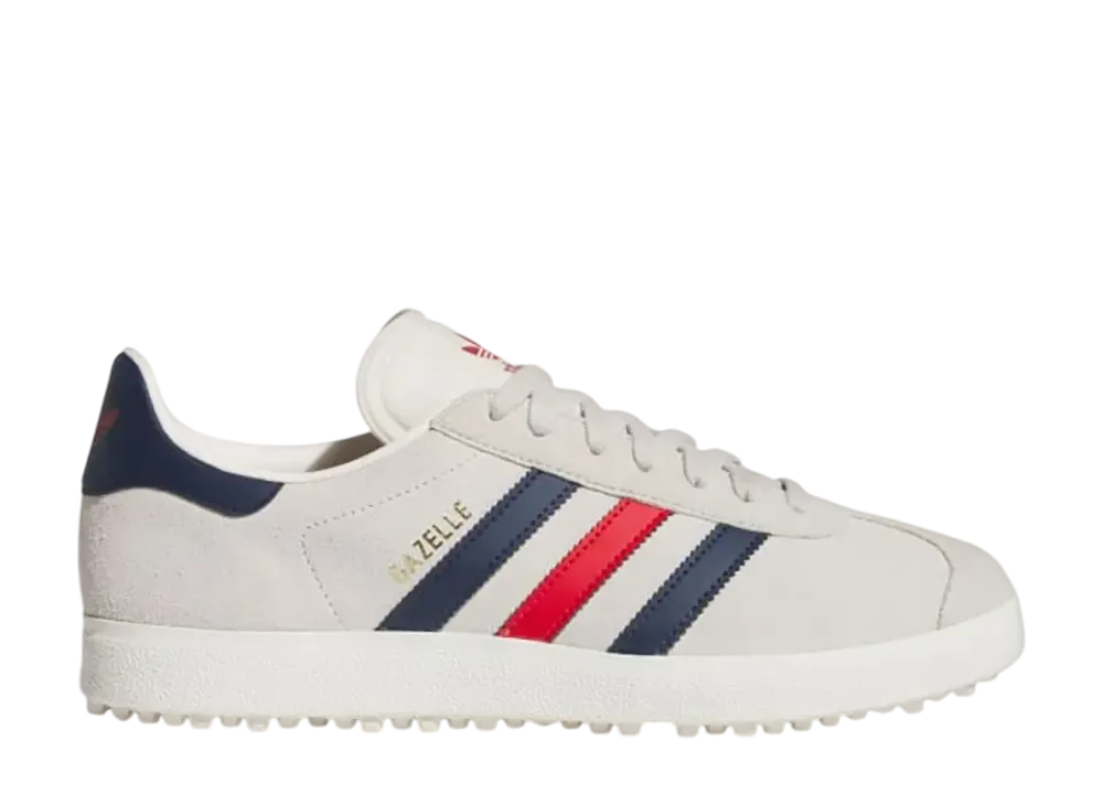 adidas Gazelle Spikeless Golf "Alumina/Night Indigo/Better Scarlet"