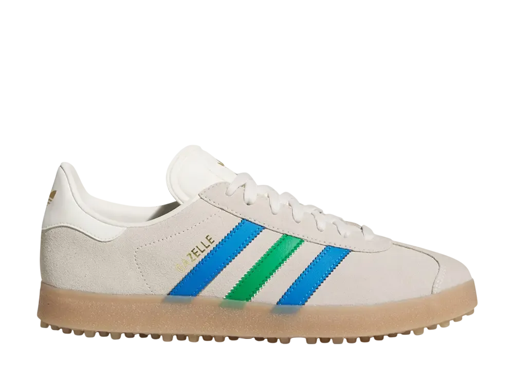 adidas Gazelle Spikeless Golf "Chalk White/Green/Blue Bird"