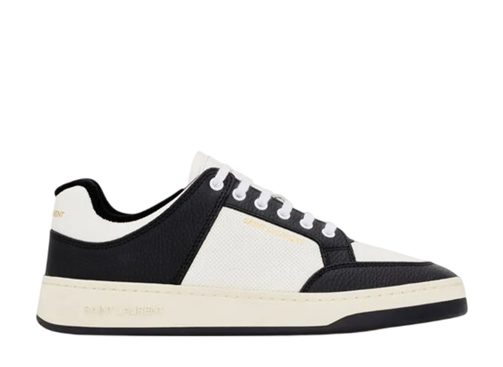 サンローラン SL/61 ロートップ スニーカー パンチングレザー"ホワイト/ブラック"