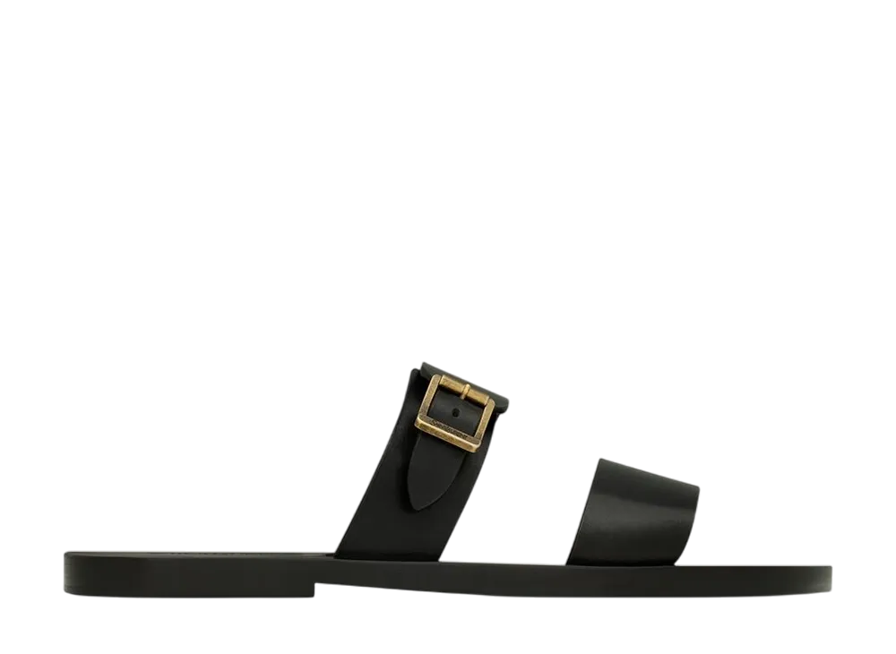 サンローラン イオス スライド スムースレザー "ブラック"