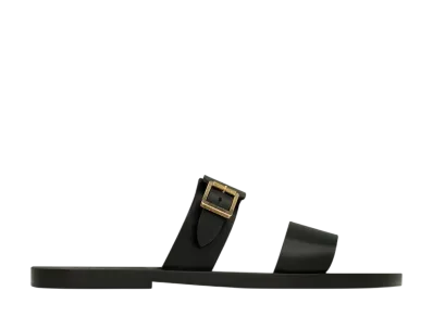 サンローラン イオス スライド スムースレザー "ブラック"